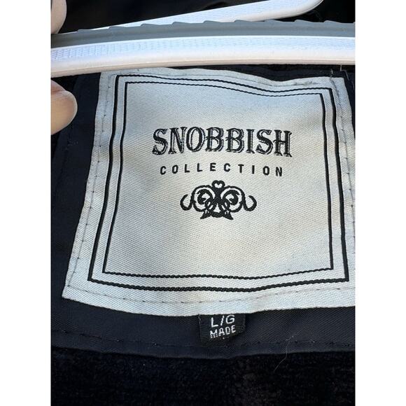 Snobbish‎ Women's Black Winter Coat Parka Fleece Warm Jacket Large *PICS GUC - Picture 3 of 14